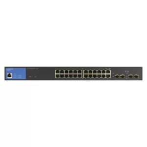 24-Port Managed POE+ SWITCH 4 1G SFP 250W TAA