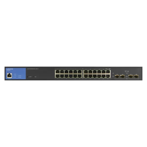 24-Port Managed POE+ SWITCH 4 1G SFP 250W TAA