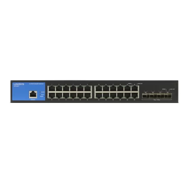 28-Port Managed Switch W/ 4 10G SFP