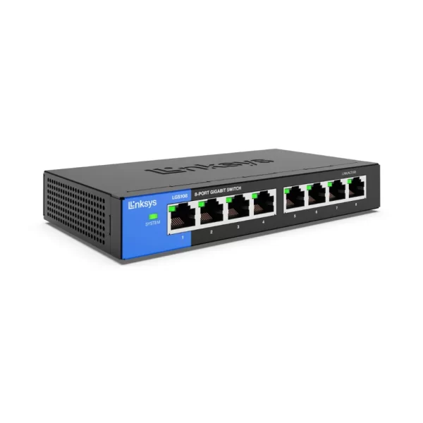 8 Port Gigabit Switch Metalic