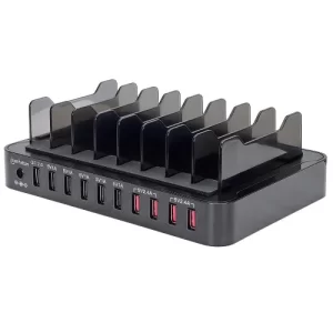 Estación de carga con 10 puertos USB
