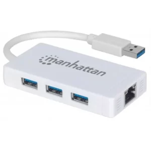 Hub de 3 puertos USB 3.0 con Adaptador Gigabit Ethernet