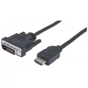 Cable para Monitor - HDMI Macho a DVI-D 24+1 Macho, Enlace Dual, Negro, 1.8m.