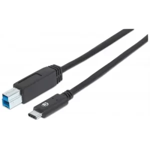 USB 3.1 Gen1 Cable - Type-C Male / Type-B Male, 1 m (3 ft.), 3A, Blue
