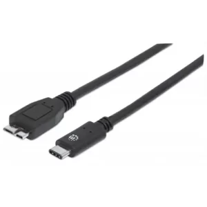 USB 3.1 Gen1 Cable - USB Type-C Male / Micro-B Male, 3A, 1 m (3 ft.), Blue