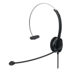 Auriculares mono USB diadema metalica