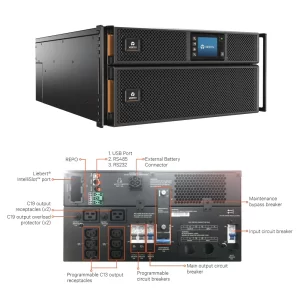 Liebert GXT5 Online UPS 6000VA/6000W 230V, Rackmount/Tower, with communication card