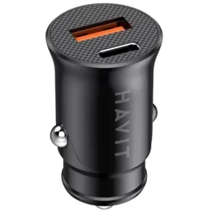 CARGADOR DE VEHICULO DOBLE PUERTO USB/C