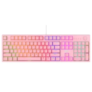 TECLADO MECANICO GAMER ROSA RGB
