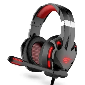 AUDIFONOS GAMER NEGRO+ROJO