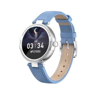 SMART WATCH PLATEADO/AZUL CIRCULAR
