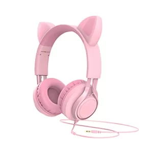 AUDIFONOS ROSA CON OREJAS