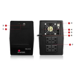 2400VA / 1200W UPS INTERACTIVO - 4 TOMAS