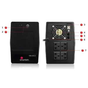1800VA / 900W UPS INTERACTIVO - 4 TOMAS