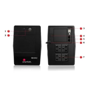 1000VA / 500W UPS INTERACTIVO - 4 TOMAS