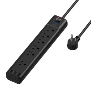 SUPRESOR DE PICO 1625W - 6 TOMAS (3 USB)