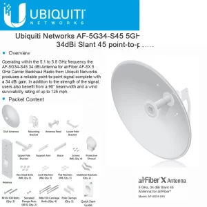 ANTENA PARABOLICA PARA RADIO AIRFIBER 5X