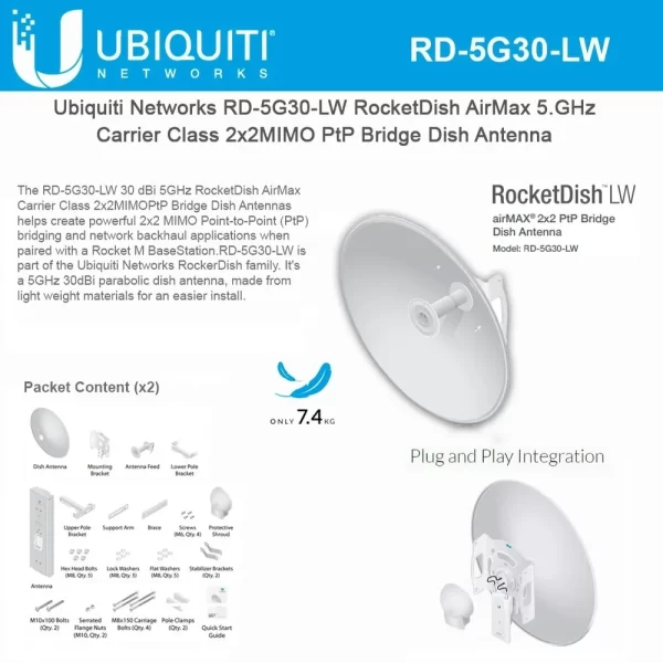 ROCKET DISH 30DBI *5GHZ *LIGERA