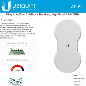 AIRFIBER 5U *5GHZ *1.2GBPS *100KM