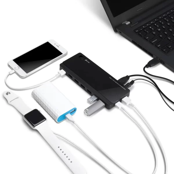 HUB DE 7 PUERTOS UH720 USB 3.0 CON 2