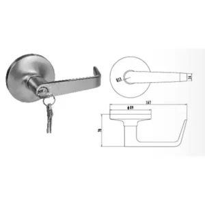 CERRADURA EXTERIOR CON MANIJA Y LLAVE *P