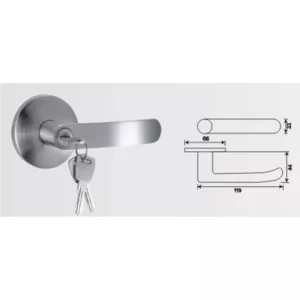 CERRADURA EXTERIOR CON MANIJA Y LLAVE
