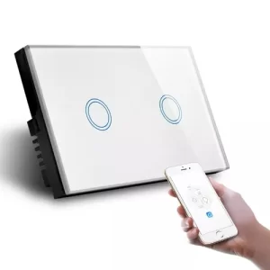 INTERRUPTOR INTELIGENTE WIFI, 2 TOMAS