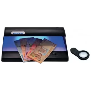 DETECTOR DE BILLETES CON UV/WM Y LUPA EMPOTRABLE