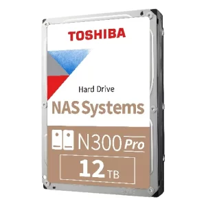 Disco Duro Interno Toshiba® N300 Pro de Rendimiento , 12TB 7200RPM y 512MB Cache. Sensor RV