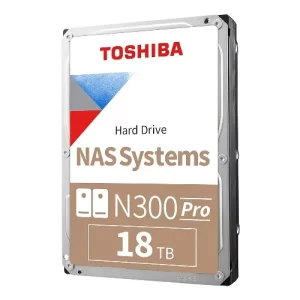 Disco Duro Interno Toshiba® N300 Pro de Rendimiento , 18TB 7200RPM y 512MB Cache. Sensor RV