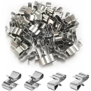Clips Puente de 2 Posiciones de Acero Inoxidable 100/pk