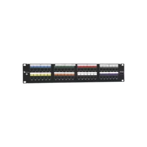 Patch Panel 48 Puertos Cat6 S110 Negro