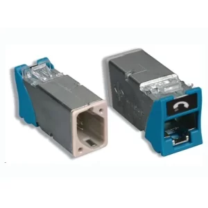 Jack RJ-45 Cat6A Apantallado Z-MAX Plano/Angular azul