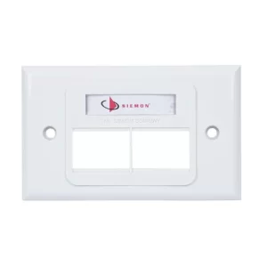Placa de pared  2 Puertos MAX Horizontal Blanca
