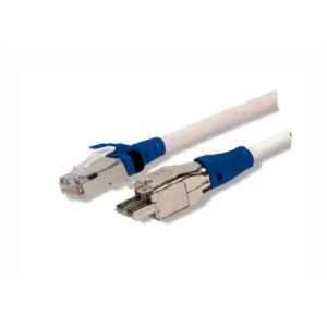 Patch Cord TERA 4 pares a RJ-45 Cat 6A F/UTP LSZH 1mts Blanc