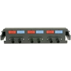 Panel FO con 3 Acopladores ST Duplex MM/SM Negro
