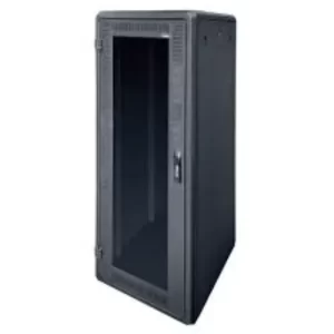 Gabinete de Piso 28-RU 1,425 x 580 x 810mm Negro (Puerta con Vidrio de Seguridad)