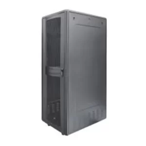 Gabinete de Piso 42-RU  1,980 x 610 x 1,066mm  Negro (Puerta frontal curva y posterior doble hoja, ambas con malla)