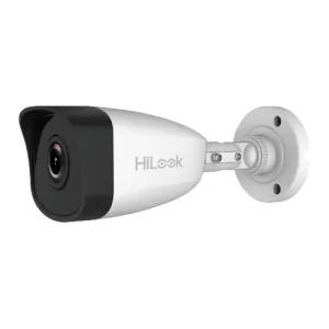 HIKVISION hilook- Cámara Bullet IP 4 Megapixel / 30 mts IR / Exterior IP67 / PoE / WDR 120 dB / Lente 2.8 mm / Fuente de energía no incluida