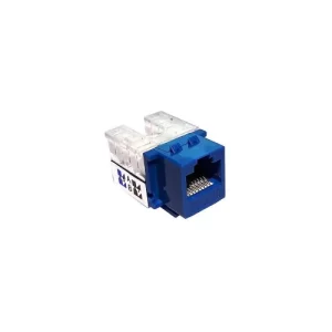 Cat 6 UTP keystone jack,180°, color azul