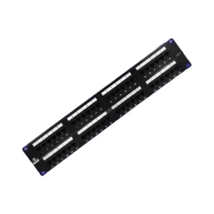 Patch Panel 48 Puertos Cat6  Negro, cargado
