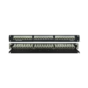 Patch Panel 24 puertos modular Cat 6A FTP, incluye jacks