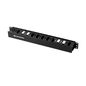 Ordenador de Cables Horizontal Frontal 1 RU, plástico con tapa