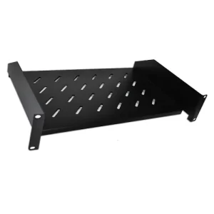 Bandeja voladiza 1.5mm para gabinetes de 450mm, profundidad 27.5 cm, color negro, 2RU,  19"