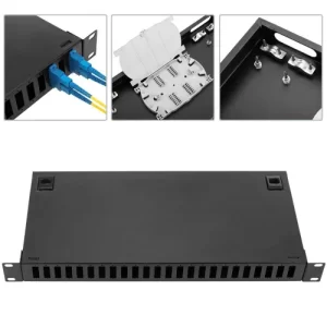 PATCH PANEL PARA FIBRA OPTICA, 1U COLOR NEGRO