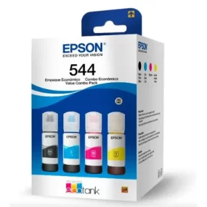 Pack botellas tintas Epson® T544, 4 colores negro, cian, magenta, amarillo para L3110, L3150, L519