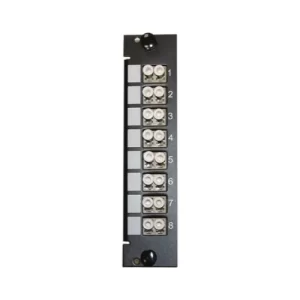 Panel FO LGX para 8 acopladores SC Simplex o LC dúplex (Para