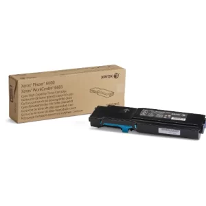 TONER CYAN ORIGINAL DE ALTA CAPACIDAD PARA IMPRESORAS XEROX PHASER 6600  / WORKCENTRE 6605 DE 6.000 PAGINAS