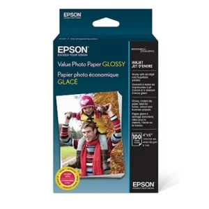 PAPEL EPSON VALUE PHOTO GLOSSY 4x6 100 HOJAS