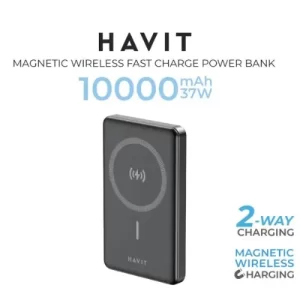 POWER BANK INALAMBRICO 10000MAH NEGRO